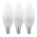 KIT 3x LED glödlampa C37 E14/6W/230V 3000K - Eglo 12884