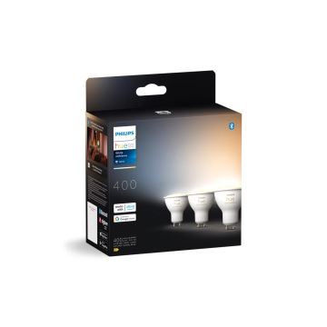 KIT 3x LED Ljusreglerad glödlampa Philips Hue WHITE AMBIANCE GU10/4,2W/230V 2200-6500K