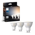 KIT 3x LED Ljusreglerad glödlampa Philips Hue WHITE AMBIANCE GU10/4,2W/230V 2200-6500K