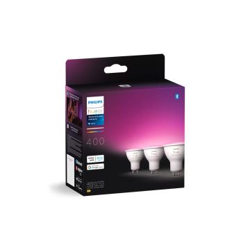 KIT 3x LED RGBW dimbar lampa Philips Hue WHITE AND COLOR AMBIANCE GU10/4,2W/230V 2000-6500K