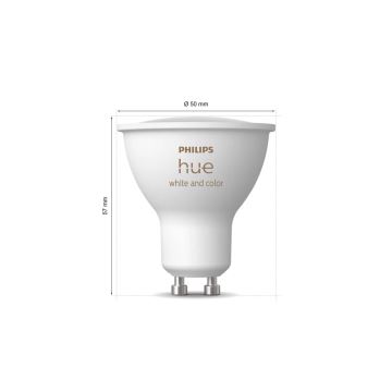 KIT 3x LED RGBW dimbar lampa Philips Hue WHITE AND COLOR AMBIANCE GU10/4,2W/230V 2000-6500K