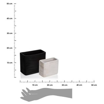 KIT 6x Wall flowerpot LOU 15x17 cm