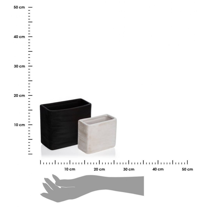 KIT 6x Wall flowerpot LOU 15x17 cm