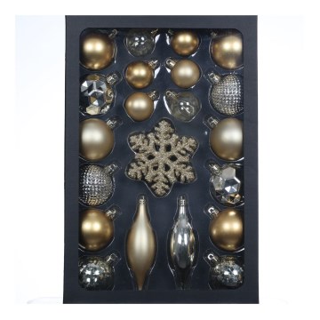 Kit of Christmas ornaments 25 delar guld/silver
