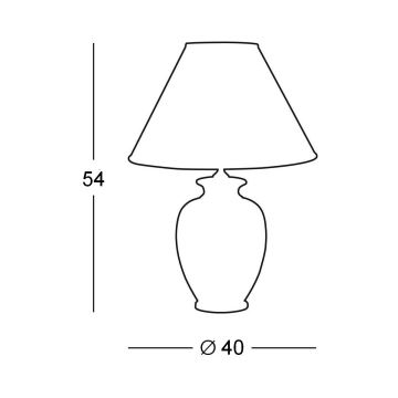 Kolarz A1340.71 - Bordslampa  CHIARA 1xE27/100W/230V vit d. 40 cm