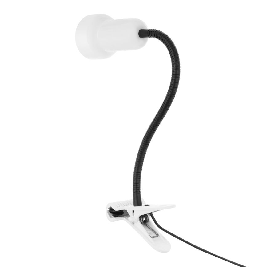 Lampa  with a clip LOLEK 1xE14/24W/230V vit 