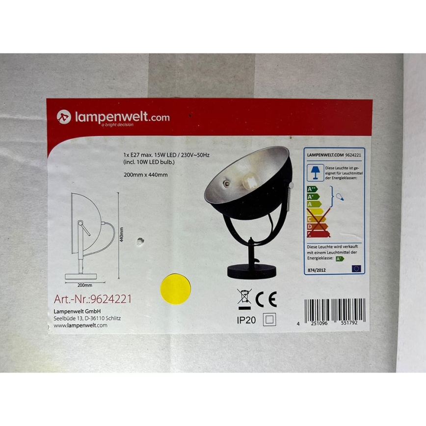 Lampenwelt - LED RGBW Ljusreglerad bordslampa MURIEL 1xE27/10W/230V Wi-Fi