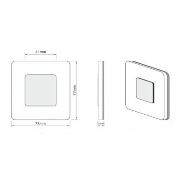 LDST SW-01-SS-BC8 - Trappljus SWIFT 8xLED/1,2W/230V