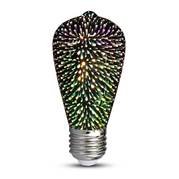 LED 3D Dekorativ glödlampa FILAMENT ST64 E27/3W/230V 3000K