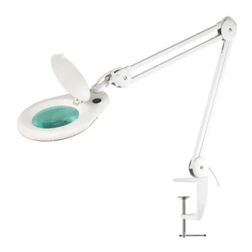 LED Bordslampa med förstoringsglas LED/9W/230V vit