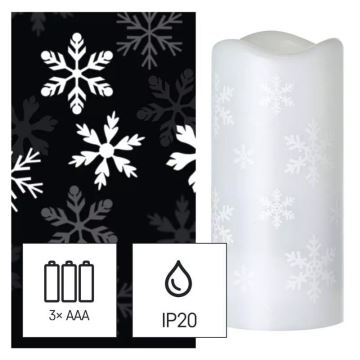 LED Christmas ljus LED/3xAAA snowflakes kall vit