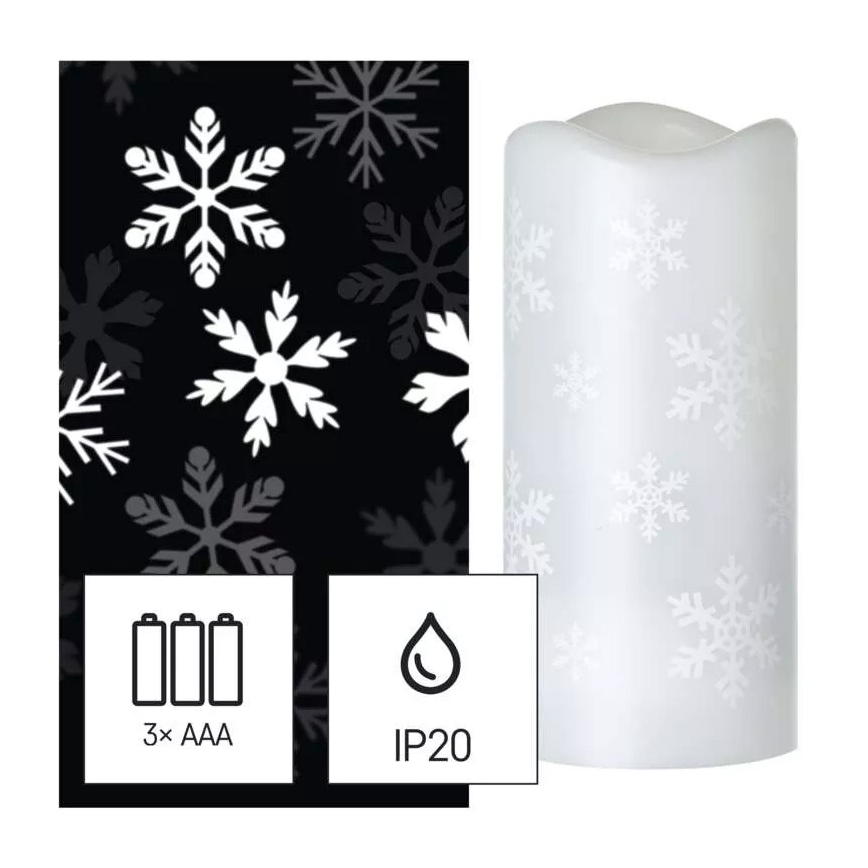 LED Christmas ljus LED/3xAAA snowflakes kall vit