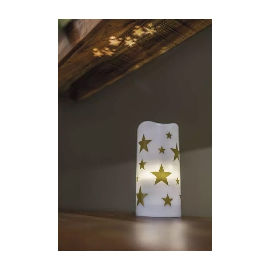 LED Christmas ljus LED/3xAAA stars varm vit