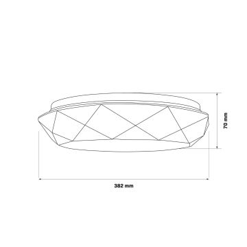 LED Dimbar badrumslampa GALAXY LED/48W/230V diameter 38 cm 3000-6000K IP44 + fjärrkontroll