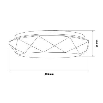 LED Dimbar badrumslampa GALAXY LED/72W/230V diameter 49 cm 3000-6000K IP44 + fjärrkontroll