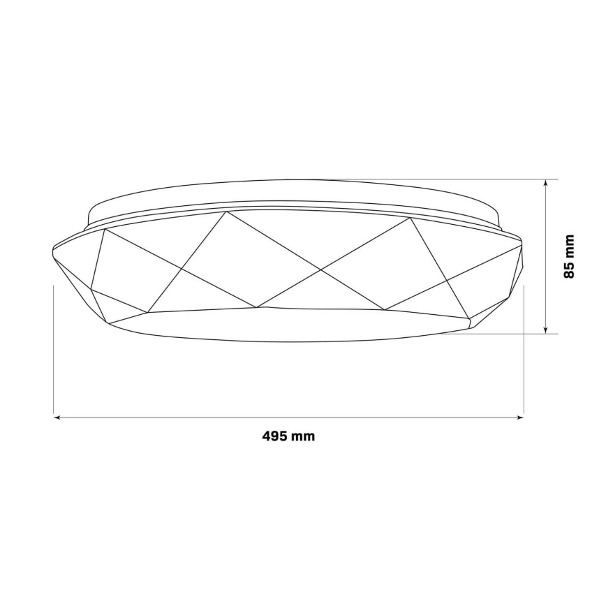 LED Dimbar badrumslampa GALAXY LED/72W/230V diameter 49 cm 3000-6000K IP44 + fjärrkontroll