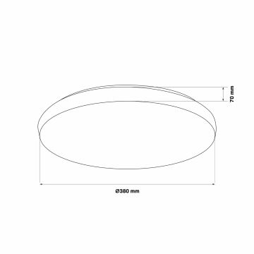 LED Dimbar badrumslampa PIRIUS LED/48W/230V diameter 38 cm 3000-6000K IP44 + fjärrkontroll