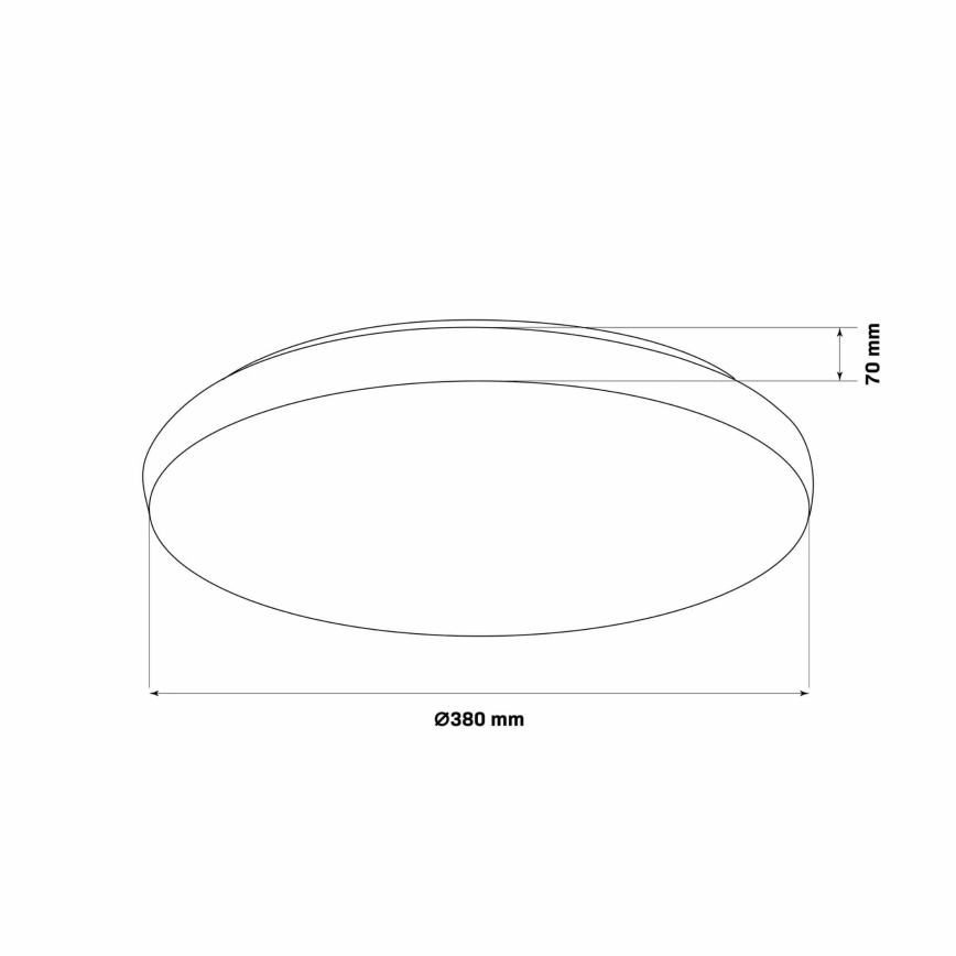 LED Dimbar badrumslampa PIRIUS LED/48W/230V diameter 38 cm 3000-6000K IP44 + fjärrkontroll