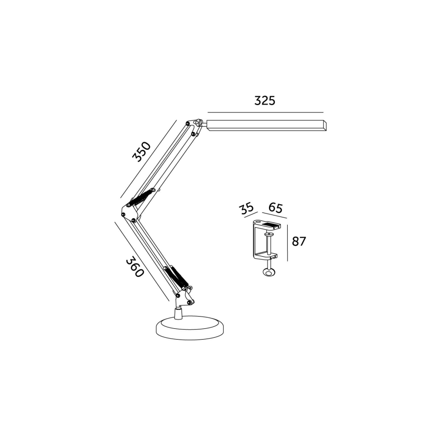 LED Dimbar bordslampa 2i1 USB TENUIX LED/14W/5V 3000-6000K