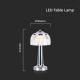 LED Dimbar uppladdningsbar touch bordslampa LED/1W/5V 3000-6000K 1800 mAh krom