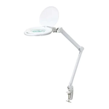 LED Dimbar bordslampa med förstoringsglas LED/10W/230V vit