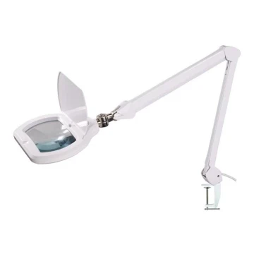 LED Dimbar bordslampa med förstoringsglas LED/12W/230V vit