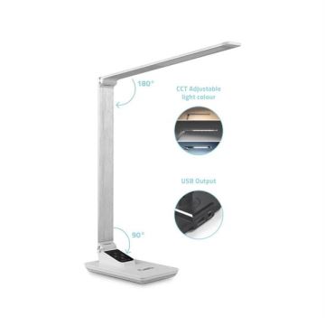 LED Dimbar bordslampa med USB LED/7W/230V 3000K/4000K/5500K vit