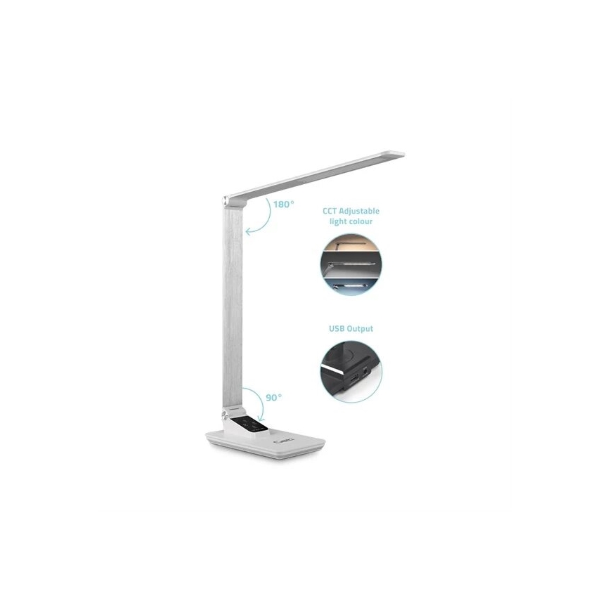 LED Dimbar bordslampa med USB LED/7W/230V 3000K/4000K/5500K vit