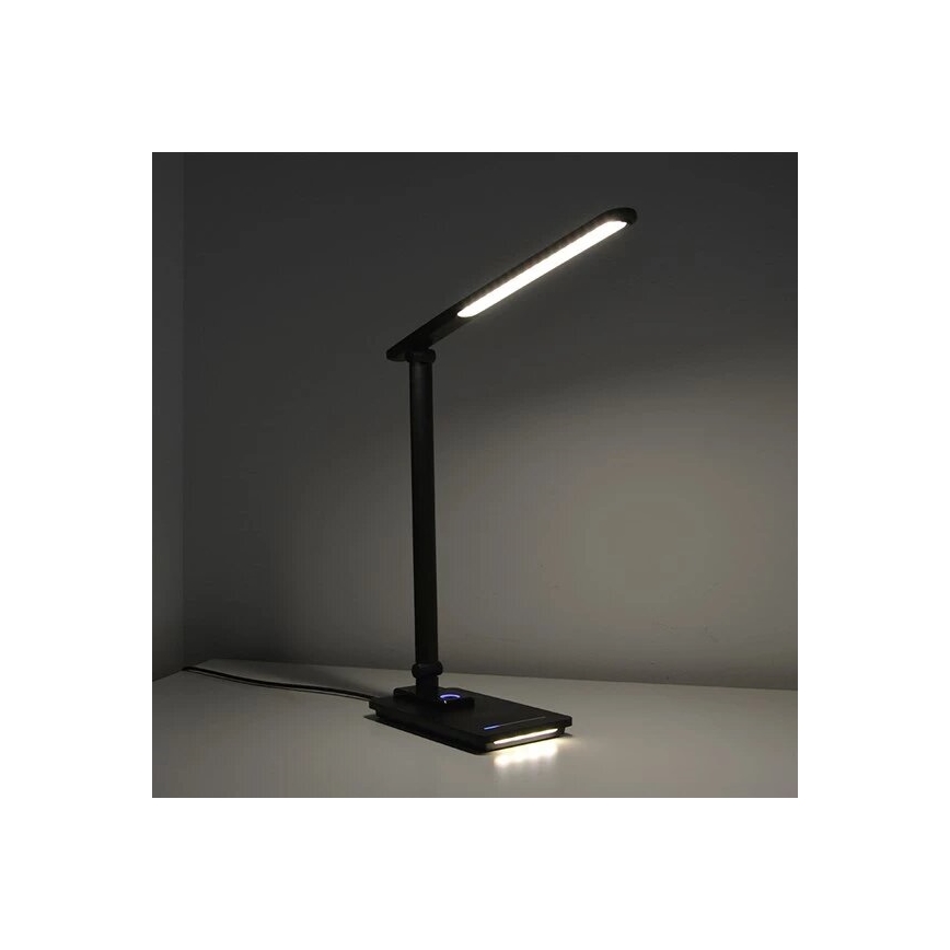 LED Dimbar bordslampa med USB LED/9W/230V 3000K/4000K/5500K svart