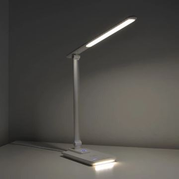 LED Dimbar bordslampa med USB LED/9W/230V 3000K/4000K/5500K vit