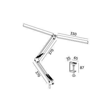 LED Dimbar bordslampa TENUIX DUO 2xLED/14W/230V 3000-6000K