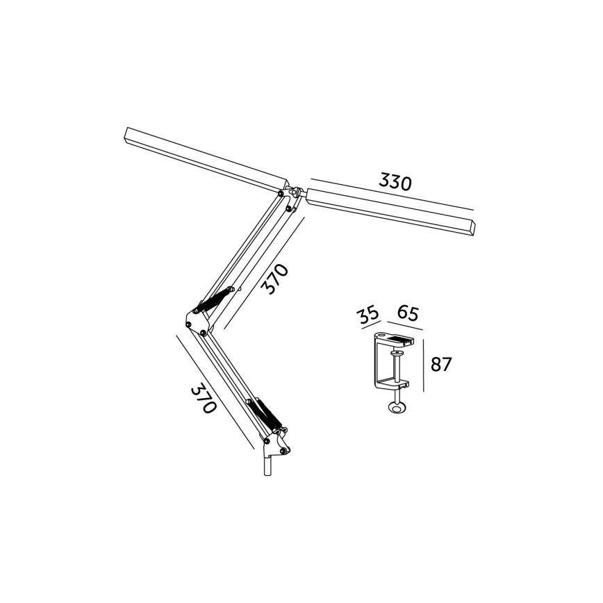 LED Dimbar bordslampa TENUIX DUO 2xLED/14W/230V 3000-6000K