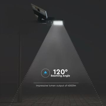 LED Dimbar solcellsgatulampa LED/50W/6,4V 6000K IP65 + Fjärrkontroll