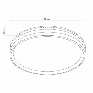 LED ljusreglerad taklampa till badrum BARBARA LED/72W/230V 3000-6000K IP44 + fjärrkontroll