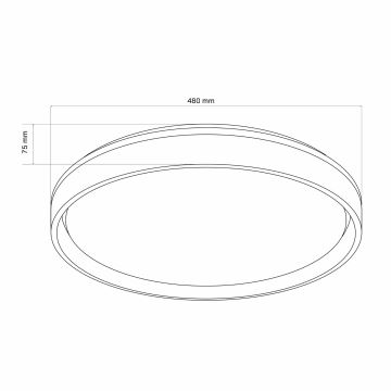 LED ljusreglerad taklampa till badrum JADWIGA LED/72W/230V 3000-6000K IP44 + fjärrkontroll