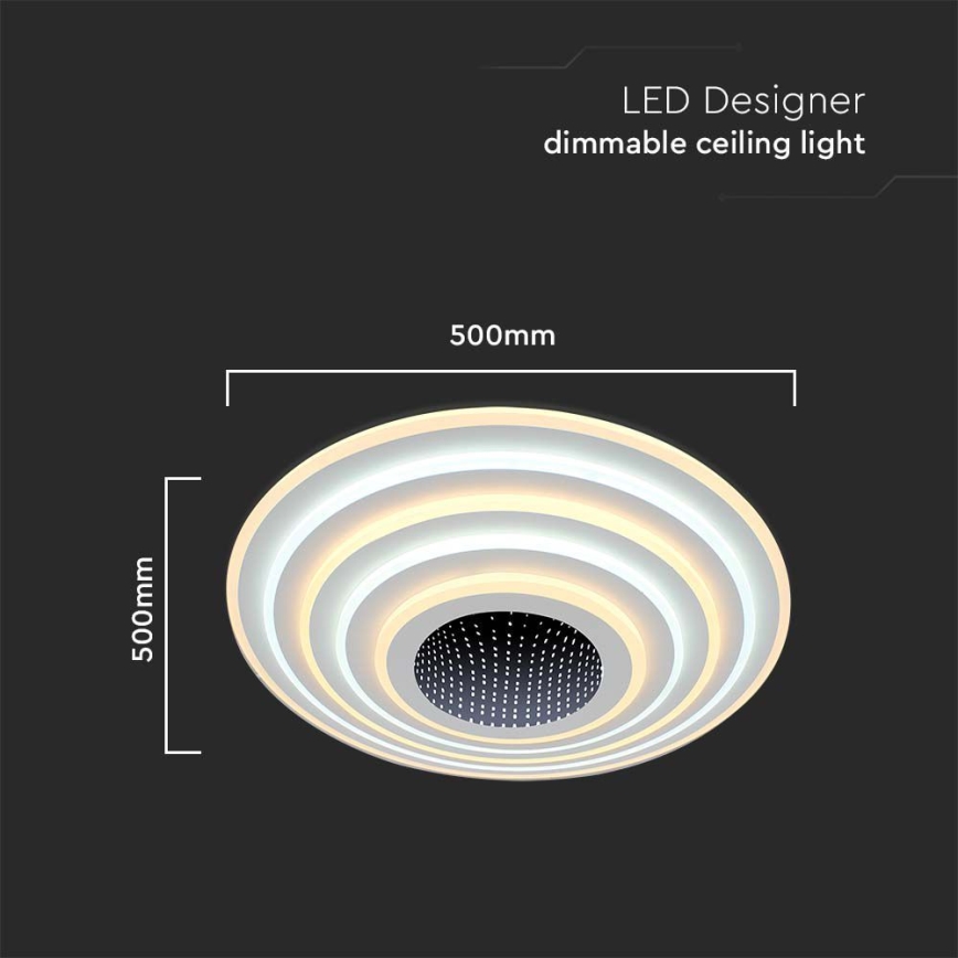 LED Dimbar taklampa LED/125W/230V 3000-6500K + fjärrkontroll