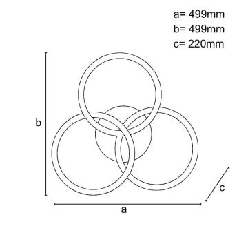 LED Dimbar taklampa LED/70W/230V 3000-6500K svart + fjärrkontroll