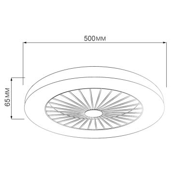 LED Dimbar taklampa med fläkt LIBYA LED/48W/230V 3000-6500K vit + fjärrkontroll