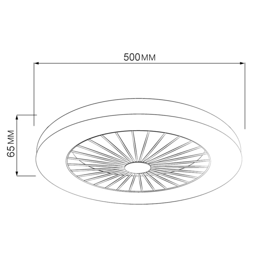 LED Dimbar taklampa med fläkt LIBYA LED/48W/230V 3000-6500K vit + fjärrkontroll