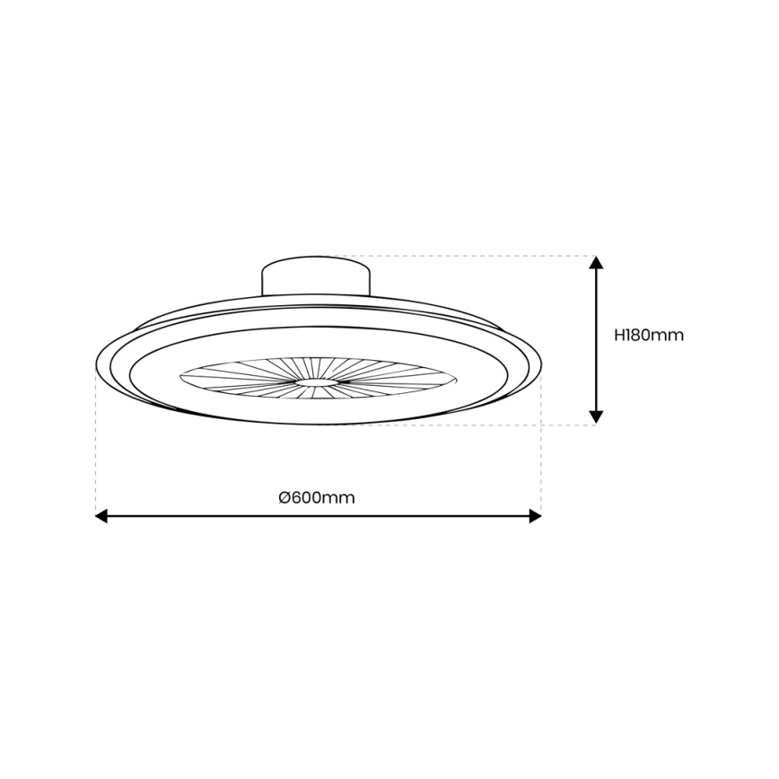 LED Dimbar taklampa med fläk ZONDA LED/48W/230V 3000-6000K guld +fjärrkontroll