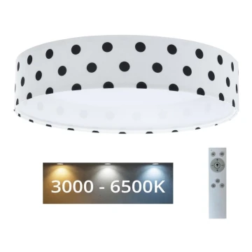 LED Dimbar taklampa SMART GALAXY KIDS LED/24W/230V 3000-6500K Prickar vit/svart + fjärrkontroll