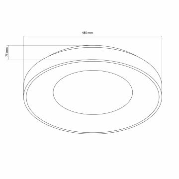 LED ljusreglerad taklampa till badrum WITOLD LED/72W/230V 3000-6000K IP44 + fjärrkontroll