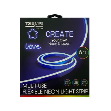 LED Flexibel list NEON LED/5V USB 1,8 m blå