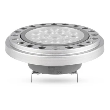 LED glödlampa AR111 G53/12W/12V 4000K silver 30°