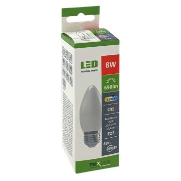 LED glödlampa C35 E27/8W/230V 4200K