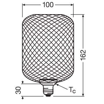 LED glödlampa DECOR FLAT E27/3,5W/230V 2700K guld - Osram