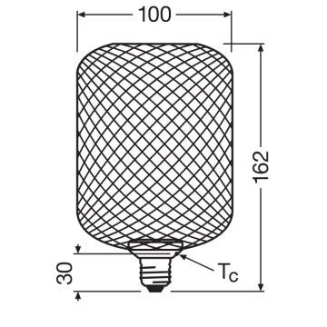 LED glödlampa DECOR FLAT E27/3,5W/230V 2700K svart - Osram