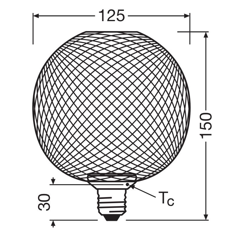 LED glödlampa DECOR FLAT G125 E27/3,5W/230V 2700K guld - Osram