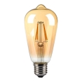 LED glödlampa FILAMENT AMBER ST64 E27/8W/230V 2200K