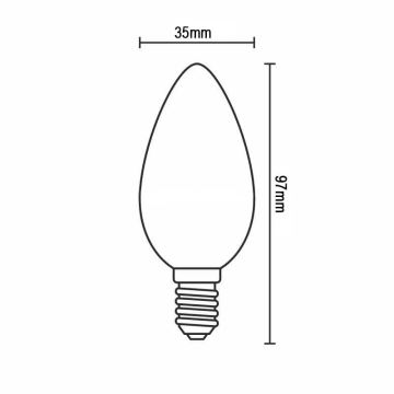 LED glödlampa FILAMENT C35 E14/4W/230V 3000K